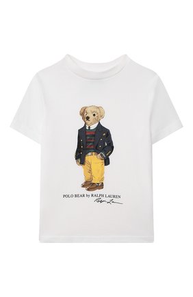 Детская хлопковая футболка POLO RALPH LAUREN белого цвета по цене 3805 руб., арт. 322853828 | Фото 1 Детская хлопковая футболка POLO RALPH LAUREN белого цвета, арт. 322853828 | Фото 1 (Материал внешний: Хлопок; Рукава: Короткие; Ростовка одежда: 5 лет | 110 см, 6 лет | 116 см, 7 лет | 122 см)