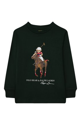 Детская хлопковый лонгслив POLO RALPH LAUREN темно-зеленого цвета по цене 4265 руб., арт. 321852014 | Фото 1 Детская хлопковый лонгслив POLO RALPH LAUREN темно-зеленого цвета, арт. 321852014 | Фото 1 (Материал внешний: Хлопок; Рукава: Длинные; Ростовка одежда: 18 мес | 86 см, 3 года | 98 см, 4 года | 104 см)