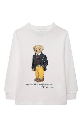 Детская хлопковый лонгслив POLO RALPH LAUREN белого цвета по цене 4265 руб., арт. 321852014 | Фото 1 Детская хлопковый лонгслив POLO RALPH LAUREN белого цвета, арт. 321852014 | Фото 1 (Материал внешний: Хлопок; Рукава: Длинные; Ростовка одежда: 18 мес | 86 см, 3 года | 98 см, 4 года | 104 см)