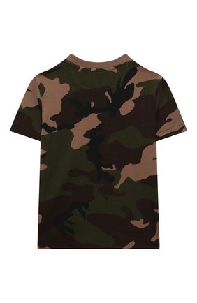 Детская хлопковая футболка POLO RALPH LAUREN хаки цвета по цене 3350 руб., арт. 321836548 | Фото 2 Детская хлопковая футболка POLO RALPH LAUREN хаки цвета, арт. 321836548 | Фото 2 (Материал внешний: Хлопок; Рукава: Короткие; Ростовка одежда: 18 мес | 86 см, 3 года | 98 см, 4 года | 104 см)