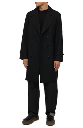 Мужская хлопковая футболка DRIES VAN NOTEN черного цвета по цене 13800 руб., арт. 212-021165-3600 | Фото 2 Мужская хлопковая футболка DRIES VAN NOTEN черного цвета, арт. 212-021165-3600 | Фото 2 (Материал внешний: Хлопок; Длина (для топов): Удлиненные; Принт: Без принта; Рукава: Короткие; Стили: Минимализм)