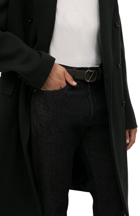 Мужской двусторонний ремень Z ZEGNA черного цвета по цене 35600 руб., арт. B1HC1A/J1229E | Фото 2 Мужской двусторонний ремень Z ZEGNA черного цвета, арт. B1HC1A/J1229E | Фото 2 (Случай: Формальный)