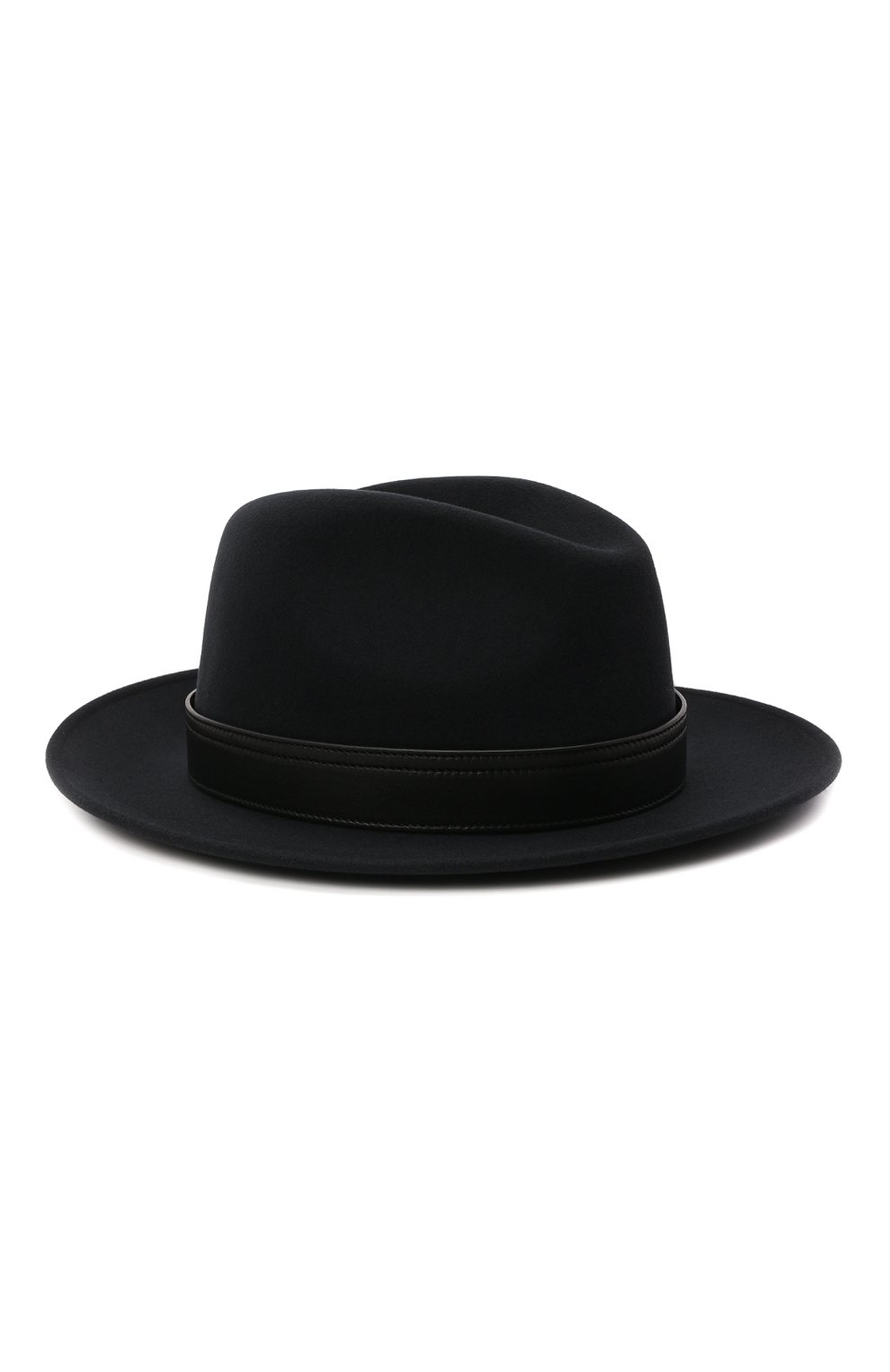 Мужская шерстяная шляпа BRIONI темно-синего цвета, арт. 04900L/01A4Q | Фото 1 (Материал: Текстиль, Шерсть)