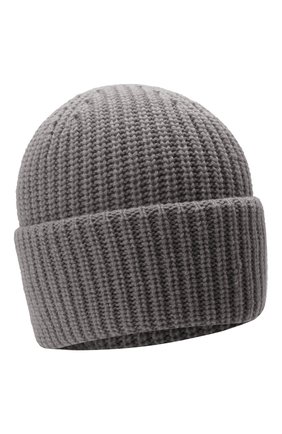 Мужская кашемировая шапка INVERNI светло-серого цвета, арт. 5321 CM | Фото 1 (Материал: Шерсть, Кашемир, Текстиль; Кросс-КТ: Трикотаж)