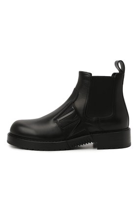 Мужские кожаные челси VALENTINO черного цвета, арт. WY2S0E72/PPW | Фото 3 (Материал внешний: Кожа; Материал внутренний: Натуральная кожа; Материал утеплителя: Без утеплителя; Подошва: Плоская; Мужское Кросс-КТ: Сапоги-обувь, Челси-обувь)