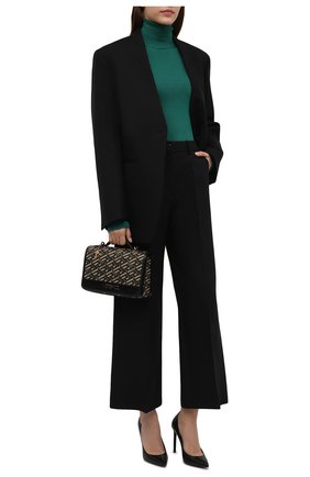 Женская водолазка из кашемира и шелка DOLCE & GABBANA изумрудного цвета по цене 69950 руб., арт. FX492T/JAMA1 | Фото 2 Женская водолазка из кашемира и шелка DOLCE & GABBANA изумрудного цвета, арт. FX492T/JAMA1 | Фото 2 (Материал внешний: Шелк, Кашемир, Шерсть; Длина (для топов): Стандартные; Рукава: Длинные; Женское Кросс-КТ: Водолазка-одежда; Стили: Кэжуэл)