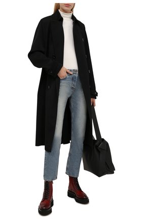 Женские кожаные ботинки SANTONI бордового цвета по цене 74600 руб., арт. WTEI59667G0MNKYLB40 | Фото 2 Женские кожаные ботинки SANTONI бордового цвета, арт. WTEI59667G0MNKYLB40 | Фото 2 (Подошва: Платформа; Каблук высота: Низкий; Материал внутренний: Натуральная кожа; Женское Кросс-КТ: Военные ботинки; Материал внешний: Кожа; Материал утеплителя: Без утеплителя)