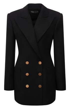 Женский жакет из вискозы TOM FORD черного цвета по цене 237000 руб., арт. GI2815-FAX846 | Фото 1 Женский жакет из вискозы TOM FORD черного цвета, арт. GI2815-FAX846 | Фото 1 (Рукава: Длинные; Материал подклада: Вискоза; Длина (для топов): Удлиненные; Материал внешний: Вискоза; Женское Кросс-КТ: Жакет-одежда; 1-2-бортные: Двубортные; Стили: Кэжуэл; Случай: Повседневный)
