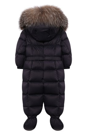 Детского пуховый комбинезон с мехом MONCLER темно-синего цвета по цене 61500 руб., арт. G2-951-1G506-02-53079/12-18M | Фото 2 Детского пуховый комбинезон с мехом MONCLER темно-синего цвета, арт. G2-951-1G506-02-53079/12-18M | Фото 2 (Рукава: Длинные; Материал подклада: Хлопок; Материал утеплителя: Пух и перо; Материал внешний: Синтетический материал; Ростовка одежда: 12 мес | 80 см)