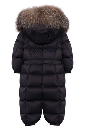 Детского пуховый комбинезон MONCLER темно-синего цвета по цене 61500 руб., арт. G2-951-1G506-02-53079/18M-3A | Фото 2 Детского пуховый комбинезон MONCLER темно-синего цвета, арт. G2-951-1G506-02-53079/18M-3A | Фото 2 (Ростовка одежда: 18 мес | 86 см, 24 мес | 92 см, 36 мес | 98 см)