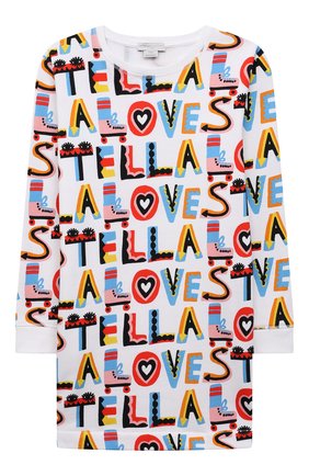 Детское хлопковое платье STELLA MCCARTNEY белого цвета по цене 5875 руб., арт. 603443/SRJF9 | Фото 1 Детское хлопковое платье STELLA MCCARTNEY белого цвета, арт. 603443/SRJF9 | Фото 1 (Рукава: Длинные; Материал внешний: Хлопок; Ростовка одежда: 9 лет | 134 см, 12 лет | 152 см, 13 - 15 лет | 158 см, 16 лет | 164 см, 18 мес | 86 см, 2 года | 92 см, 3 года | 98 см, 4 года | 104 см, 5 лет | 110 см, 7 лет | 122 см)