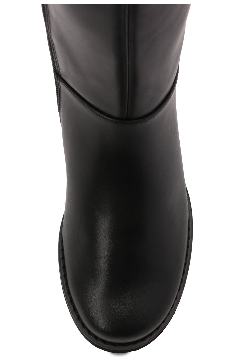 Детские кожаные сапоги IL GUFO черного цвета, арт. G500/VITELL0 NAPPAC0L0RS/27-30 | Фото 4 (Материал утеплителя: Натуральный мех; Длина стельки: 16,8, 17,4, 18,1, 18,7)