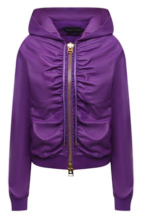 Женская кожаная куртка TOM FORD фиолетового цвета по цене 381500 руб., арт. CSL682-LEX228 | Фото 1 Женская кожаная куртка TOM FORD фиолетового цвета, арт. CSL682-LEX228 | Фото 1 (Материал подклада: Шелк; Кросс-КТ: Куртка; Женское Кросс-КТ: Замша и кожа; Рукава: Длинные; Длина (верхняя одежда): Короткие; Стили: Гранж; Материал внешний: Натуральная кожа)