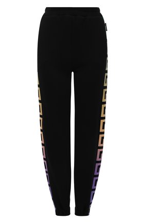 Женские хлопковые джоггеры VERSACE черного цвета по цене 56300 руб., арт. 1001566/1A01174 | Фото 1 Женские хлопковые джоггеры VERSACE черного цвета, арт. 1001566/1A01174 | Фото 1 (Материал внешний: Хлопок; Длина (брюки, джинсы): Стандартные; Женское Кросс-КТ: Джоггеры - брюки; Силуэт Ж (брюки и джинсы): Джоггеры; Стили: Спорт-шик)