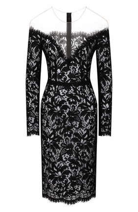 Женское платье из вискозы DOLCE & GABBANA черного цвета по цене 186000 руб., арт. F6R0AT/FLM0K | Фото 1 Женское платье из вискозы DOLCE & GABBANA черного цвета, арт. F6R0AT/FLM0K | Фото 1 (Материал внешний: Синтетический материал, Вискоза; Длина Ж (юбки, платья, шорты): До колена; Рукава: Длинные; Женское Кросс-КТ: Платье-одежда; Случай: Вечерний; Стили: Романтичный)