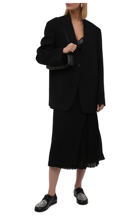 Женская кожаные дерби LOEWE черного цвета по цене 118500 руб., арт. L815284X05 | Фото 2 Женская кожаные дерби LOEWE черного цвета, арт. L815284X05 | Фото 2 (Материал внутренний: Натуральная кожа; Каблук высота: Низкий; Подошва: Плоская; Материал внешний: Кожа; Материал утеплителя: Без утеплителя)