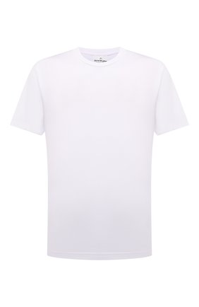 Мужская хлопковая футболка ACNE STUDIOS белого цвета, арт. BL0230 | Фото 1 (Материал внешний: Хлопок; Рукава: Короткие; Длина (для топов): Стандартные; Принт: Без принта; Стили: Минимализм)