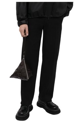Мужская кожаный клатч BOTTEGA VENETA темно-коричневого цвета, арт. 667045/VCQ72 | Фото 2 (Материал: Натуральная кожа; Размер: small)