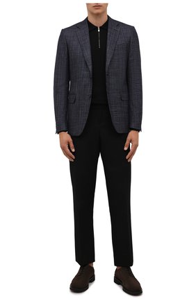 Мужское шерстяное поло CORNELIANI черного цвета по цене 34900 руб., арт. 88M50F-1825100/00 | Фото 2 Мужское шерстяное поло CORNELIANI черного цвета, арт. 88M50F-1825100/00 | Фото 2 (Рукава: Длинные; Материал внешний: Шерсть; Длина (для топов): Стандартные; Застежка: Молния; Кросс-КТ: Трикотаж; Стили: Кэжуэл)