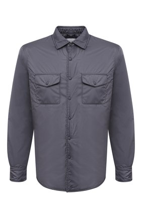 Мужская утепленная куртка-рубашка ASPESI серого цвета, арт. W1 I I029 7961 | Фото 1 (Материал внешний: Синтетический материал; Рукава: Длинные; Длина (верхняя одежда): Короткие; Материал подклада: Синтетический материал; Кросс-КТ: Куртка; Мужское Кросс-КТ: утепленные куртки; Стили: Кэжуэл)