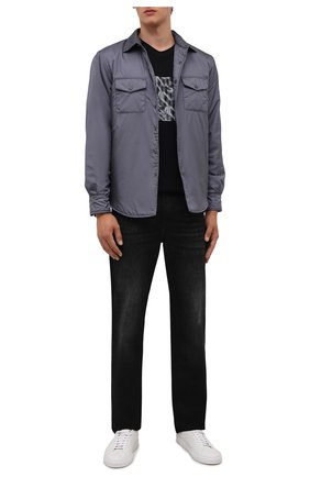 Мужская утепленная куртка-рубашка ASPESI серого цвета, арт. W1 I I029 7961 | Фото 2 (Материал внешний: Синтетический материал; Рукава: Длинные; Длина (верхняя одежда): Короткие; Материал подклада: Синтетический материал; Кросс-КТ: Куртка; Мужское Кросс-КТ: утепленные куртки; Стили: Кэжуэл)