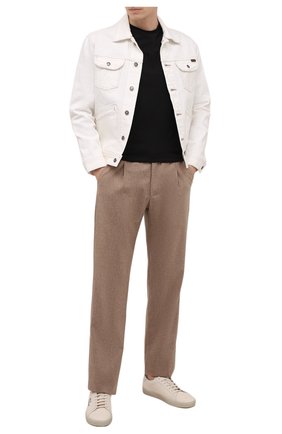 Мужские брюки из шерсти и кашемира BRIONI бежевого цвета, арт. RPMJ0M/01A4S/NEW JAMAICA | Фото 2 (Длина (брюки, джинсы): Стандартные; Материал внешний: Шерсть; Случай: Повседневный; Стили: Кэжуэл; Региональные ограничения белый список (Axapta Mercury): RU)