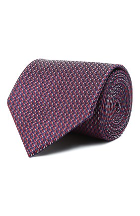 Мужской шелковый галстук BRIONI красного цвета, арт. 062I00/01427 | Фото 1 (Материал: Текстиль, Шелк; Принт: С принтом)