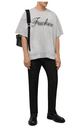 Мужской толстовка из хлопка и вискозы DSQUARED2 серого цвета по цене 46450 руб., арт. S71GU0429/S25061 | Фото 2 Мужской толстовка из хлопка и вискозы DSQUARED2 серого цвета, арт. S71GU0429/S25061 | Фото 2 (Рукава: Короткие; Длина (для топов): Стандартные; Материал внешний: Хлопок; Принт: С принтом; Стили: Гранж; Мужское Кросс-КТ: свитшот-одежда)