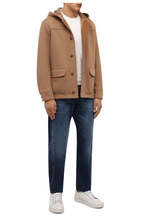 Мужская шерстяная куртка LORO PIANA светло-коричневого цвета по цене 308500 руб., арт. FAL7134 | Фото 2 Мужская шерстяная куртка LORO PIANA светло-коричневого цвета, арт. FAL7134 | Фото 2 (Длина (верхняя одежда): Короткие; Рукава: Длинные; Материал внешний: Шерсть; Кросс-КТ: Куртка; Мужское Кросс-КТ: шерсть и кашемир; Стили: Кэжуэл)