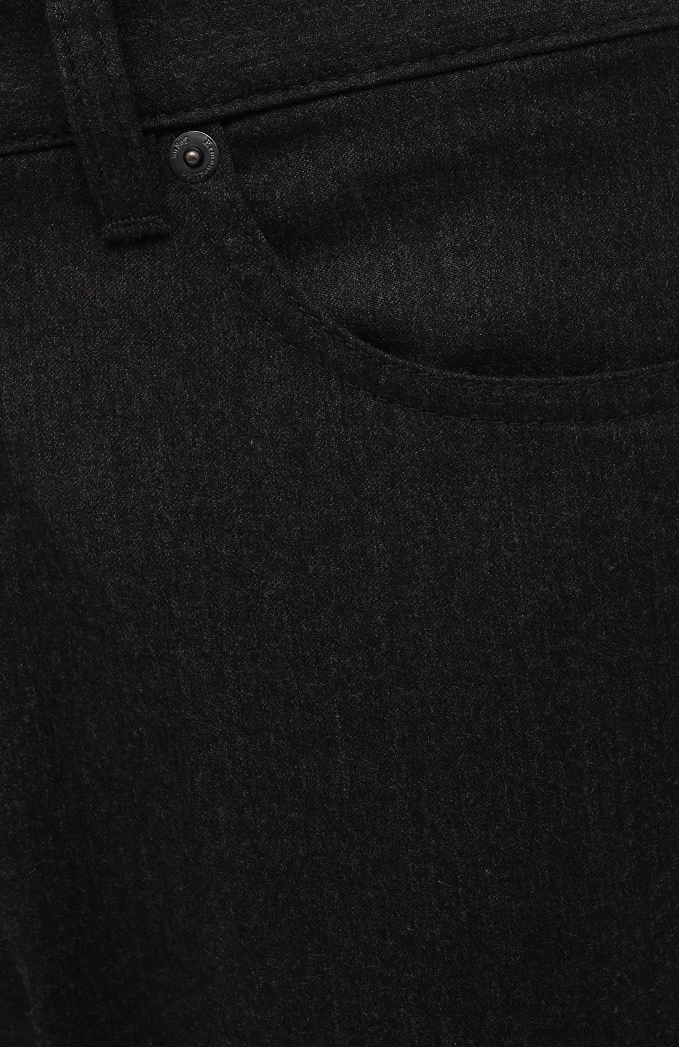 Мужские шерстяные брюки ERMENEGILDO ZEGNA темно-серого цвета, арт. UVP03/GAN | Фото 5 (Материал внешний: Шерсть; Длина (брюки, джинсы): Стандартные; Случай: Повседневный; Региональные ограничения белый список (Axapta Mercury): RU; Стили: Кэжуэл)