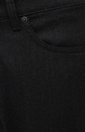 Мужские шерстяные брюки ERMENEGILDO ZEGNA темно-серого цвета, арт. UVP03/GAN | Фото 5 (Материал внешний: Шерсть; Длина (брюки, джинсы): Стандартные; Случай: Повседневный; Региональные ограничения белый список (Axapta Mercury): RU; Стили: Кэжуэл)