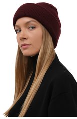 Женская шапка из шерсти и кашемира INVERNI бордового цвета, арт. 5364 CM | Фото 2 (Материал: Текстиль, Кашемир, Шерсть)