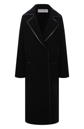 Женское шерстяное пальто VALENTINO черного цвета по цене 337000 руб., арт. WB3CA5V56J9 | Фото 1 Женское шерстяное пальто VALENTINO черного цвета, арт. WB3CA5V56J9 | Фото 1 (Длина (верхняя одежда): Длинные; Материал внешний: Шерсть; Рукава: Длинные; Стили: Гламурный; 1-2-бортные: Однобортные)