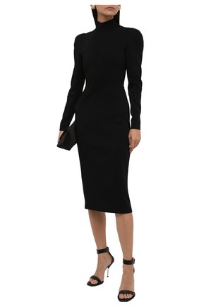 Женское платье из вискозы TOM FORD черного цвета по цене 266000 руб., арт. AB3003-FAX575 | Фото 2 Женское платье из вискозы TOM FORD черного цвета, арт. AB3003-FAX575 | Фото 2 (Материал подклада: Шелк; Длина Ж (юбки, платья, шорты): Миди; Рукава: Длинные; Материал внешний: Вискоза; Стили: Гламурный; Случай: Формальный; Женское Кросс-КТ: платье-футляр)