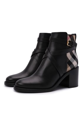 Женские комбинированные ботильоны new pryle hc 70 BURBERRY черного цвета по цене 65900 руб., арт. 8042368 | Фото 1 Женские комбинированные ботильоны new pryle hc 70 BURBERRY черного цвета, арт. 8042368 | Фото 1 (Материал внутренний: Натуральная кожа; Материал внешний: Текстиль; Каблук высота: Средний; Подошва: Плоская; Каблук тип: Устойчивый)