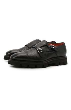 Мужские кожаные монки SANTONI черного цвета по цене 66500 руб., арт. MCLG17806SM3EABMN01 | Фото 1 Мужские кожаные монки SANTONI черного цвета, арт. MCLG17806SM3EABMN01 | Фото 1 (Материал внутренний: Натуральная кожа; Стили: Классический; Материал внешний: Кожа)