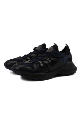 Мужские комбинированные кроссовки TOD’S темно-синего цвета по цене 75050 руб., арт. XXM54C0EN00Q88 | Фото 1 Мужские комбинированные кроссовки TOD’S темно-синего цвета, арт. XXM54C0EN00Q88 | Фото 1 (Материал внешний: Текстиль, Кожа; Подошва: Массивная; Материал внутренний: Текстиль; Материал утеплителя: Без утеплителя; Стили: Классический)