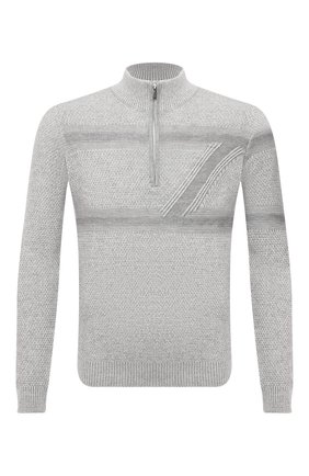 Мужской свитер из шерсти и шелка ZILLI SPORT белого цвета по цене 109000 руб., арт. MBW-CZ506-PIZS1/ML01 | Фото 1 Мужской свитер из шерсти и шелка ZILLI SPORT белого цвета, арт. MBW-CZ506-PIZS1/ML01 | Фото 1 (Материал внешний: Шерсть; Длина (для топов): Стандартные; Рукава: Длинные; Мужское Кросс-КТ: Свитер-одежда; Принт: Без принта; Стили: Кэжуэл)