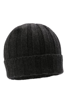 Мужская кашемировая шапка FTC темно-серого цвета, арт. 008-0252 | Фото 1 (Материал: Кашемир, Шерсть, Текстиль; Кросс-КТ: Трикотаж)