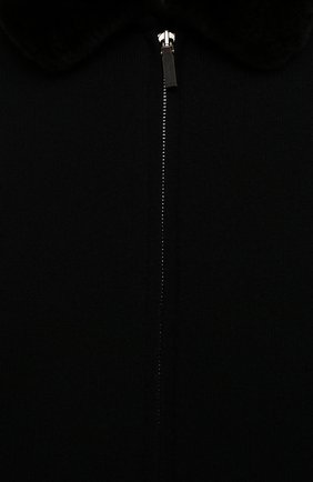 Мужской кашемировый бомбер с меховой подкладкой SVEVO черного цвета, арт. 0142SA21/MP01/2 | Фото 5 (Кросс-КТ: Куртка; Мужское Кросс-КТ: шерсть и кашемир, утепленные куртки; Материал внешний: Шерсть, Кашемир; Рукава: Длинные; Принт: Без принта; Длина (верхняя одежда): Короткие; Стили: Кэжуэл)