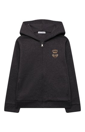 Детский хлопковая толстовка DOLCE & GABBANA серого цвета по цене 16650 руб., арт. L1JWAZ/G7A6D | Фото 1 Детский хлопковая толстовка DOLCE & GABBANA серого цвета, арт. L1JWAZ/G7A6D | Фото 1 (Рукава: Длинные; Материал внешний: Хлопок)