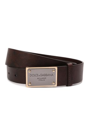 Мужской кожаный ремень DOLCE & GABBANA коричневого цвета по цене 34300 руб., арт. BC4639/AX535 | Фото 1 Мужской кожаный ремень DOLCE & GABBANA коричневого цвета, арт. BC4639/AX535 | Фото 1 (Случай: Повседневный)