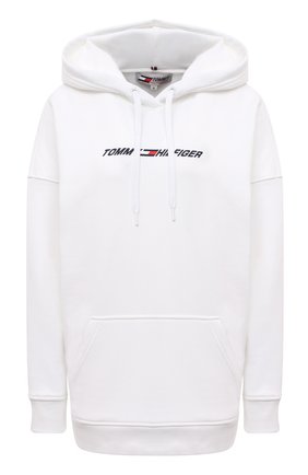 Женский хлопковое худи TOMMY HILFIGER белого цвета по цене 10990 руб., арт. S10S100980 | Фото 1 Женский хлопковое худи TOMMY HILFIGER белого цвета, арт. S10S100980 | Фото 1 (Материал внешний: Хлопок; Длина (для топов): Стандартные; Рукава: Длинные; Стили: Спорт-шик; Женское Кросс-КТ: Худи-спорт)