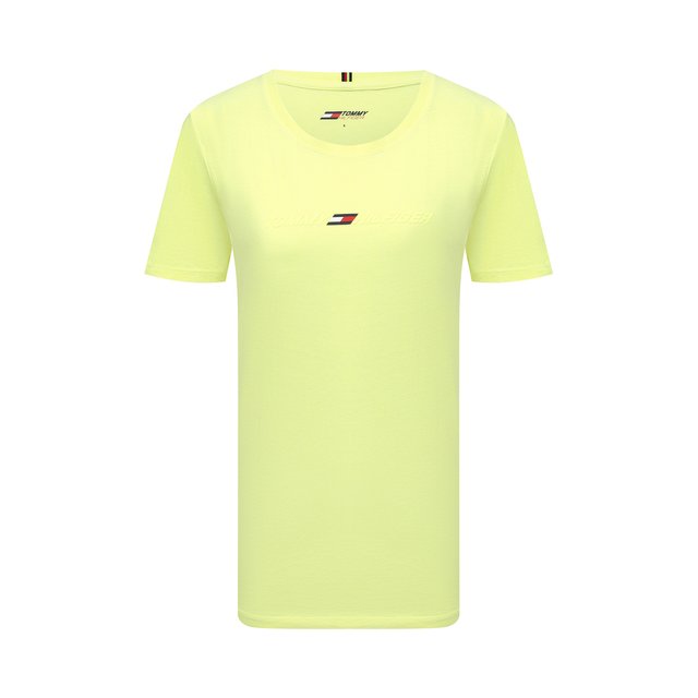Хлопковая футболка Tommy Hilfiger цвет зелёный