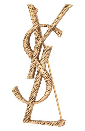 Женская брошь SAINT LAURENT золотого цвета по цене 36150 руб., арт. 670466/Y1500 | Фото 1 Женская брошь SAINT LAURENT золотого цвета, арт. 670466/Y1500 | Фото 1 (Материал: Металл)