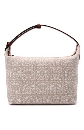 Женская сумка cubi LOEWE светло-бежевого цвета, арт. A906K68X04 | Фото 1 (Материал: Текстиль; Сумки-технические: Сумки top-handle; Размер: small)
