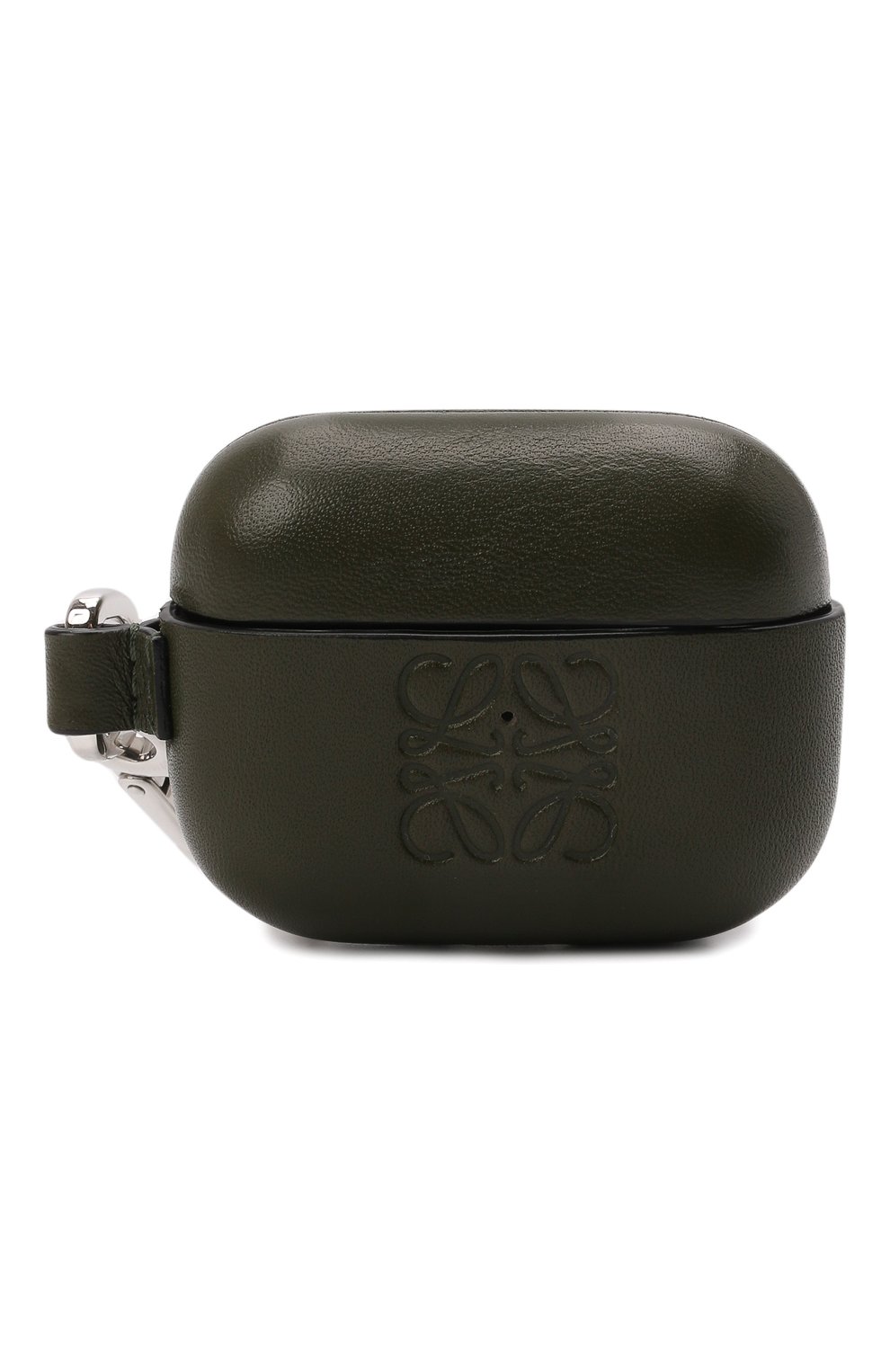 Кожаный чехол для airpods pro LOEWE хаки цвета, арт. C500036X01 | Фото 1 (Материал: Натуральная кожа; Женское Кросс-КТ: Кожа AirPods)