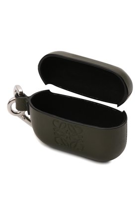 Кожаный чехол для airpods pro LOEWE хаки цвета по цене 35550 руб., арт. C500036X01 | Фото 4 Кожаный чехол для airpods pro LOEWE хаки цвета, арт. C500036X01 | Фото 4 (Материал: Натуральная кожа; Женское Кросс-КТ: Кожа AirPods)