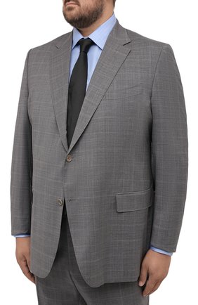 Мужской шерстяной костюм CANALI серого цвета по цене 199000 руб., арт. 11280/10/BF03232/60-64 | Фото 2 Мужской шерстяной костюм CANALI серого цвета, арт. 11280/10/BF03232/60-64 | Фото 2 (Материал внешний: Шерсть; Материал подклада: Купро; Костюмы М: Однобортный; Стили: Классический; Big sizes: Big Sizes; Рукава: Длинные)