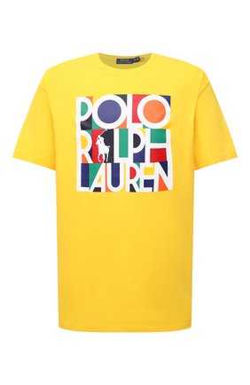 Мужская хлопковая футболка POLO RALPH LAUREN желтого цвета по цене 7520 руб., арт. 711843380/PRL BS | Фото 1 Мужская хлопковая футболка POLO RALPH LAUREN желтого цвета, арт. 711843380/PRL BS | Фото 1 (Материал внешний: Хлопок; Принт: С принтом; Рукава: Короткие; Длина (для топов): Удлиненные; Стили: Спорт-шик; Big sizes: Big Sizes)